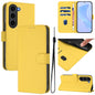 Skin Feel Solid Color Leather Phone Case with Lanyard, For Samsung Galaxy S24 5G, For Samsung Galaxy S23 FE 5G