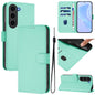 Skin Feel Solid Color Leather Phone Case with Lanyard, For Samsung Galaxy S24 5G, For Samsung Galaxy S23 FE 5G