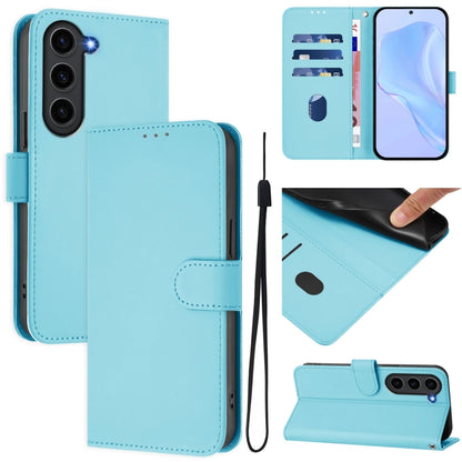 Skin Feel Solid Color Leather Phone Case with Lanyard, For Samsung Galaxy S24 5G, For Samsung Galaxy S23 FE 5G