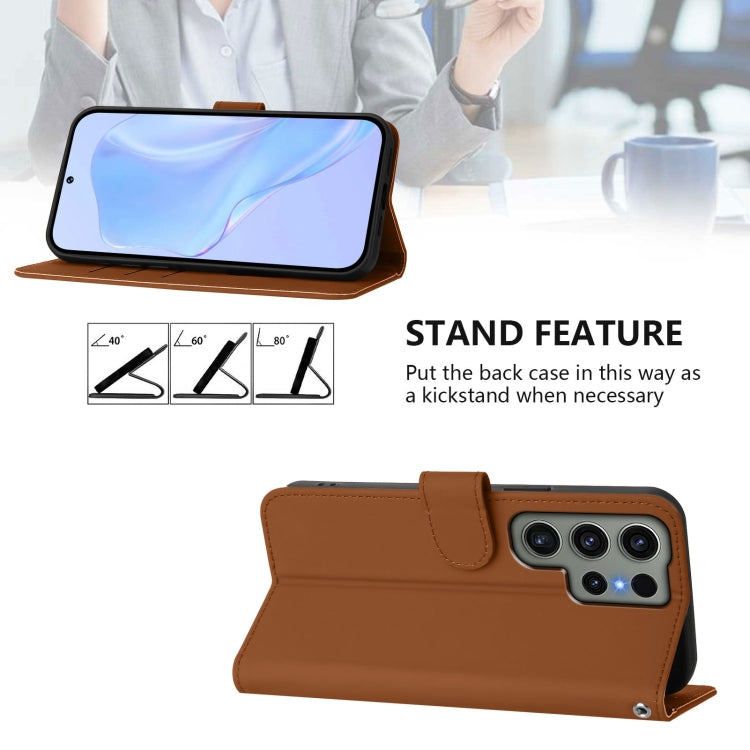 Skin Feel Solid Color Leather Phone Case with Lanyard, For Samsung Galaxy S23 Ultra 5G, For Samsung Galaxy S23+ 5G