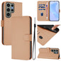 Skin Feel Solid Color Leather Phone Case with Lanyard, For Samsung Galaxy S23 Ultra 5G, For Samsung Galaxy S23+ 5G