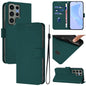 Skin Feel Solid Color Leather Phone Case with Lanyard, For Samsung Galaxy S23 Ultra 5G, For Samsung Galaxy S23+ 5G