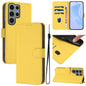 Skin Feel Solid Color Leather Phone Case with Lanyard, For Samsung Galaxy S23 Ultra 5G, For Samsung Galaxy S23+ 5G