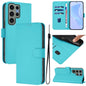 Skin Feel Solid Color Leather Phone Case with Lanyard, For Samsung Galaxy S23 Ultra 5G, For Samsung Galaxy S23+ 5G