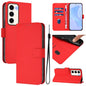 Skin Feel Solid Color Leather Phone Case with Lanyard, For Samsung Galaxy S23 5G, For Samsung Galaxy S20 FE 2022