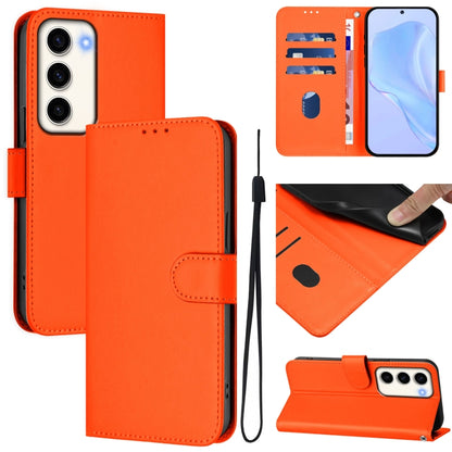 Skin Feel Solid Color Leather Phone Case with Lanyard, For Samsung Galaxy S23 5G, For Samsung Galaxy S20 FE 2022