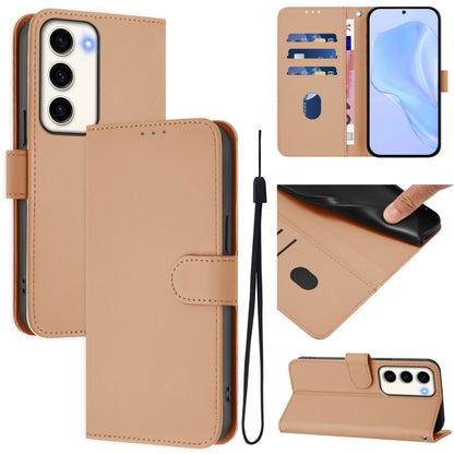 Skin Feel Solid Color Leather Phone Case with Lanyard, For Samsung Galaxy S23 5G, For Samsung Galaxy S20 FE 2022