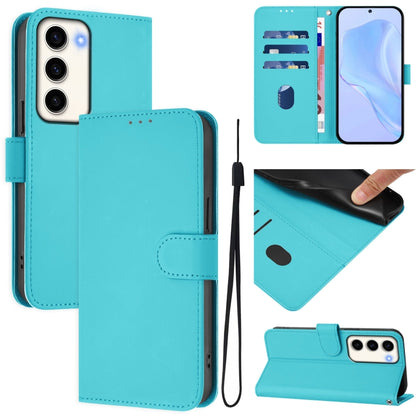 Skin Feel Solid Color Leather Phone Case with Lanyard, For Samsung Galaxy S23 5G, For Samsung Galaxy S20 FE 2022