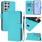 Skin Feel Solid Color Leather Phone Case with Lanyard, For Samsung Galaxy S22 Ultra 5G, For Samsung Galaxy S22+ 5G