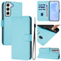 Skin Feel Solid Color Leather Phone Case with Lanyard, For Samsung Galaxy S22 5G, For Samsung Galaxy S21 FE 5G