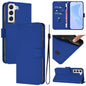 Skin Feel Solid Color Leather Phone Case with Lanyard, For Samsung Galaxy S22 5G, For Samsung Galaxy S21 FE 5G