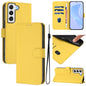 Skin Feel Solid Color Leather Phone Case with Lanyard, For Samsung Galaxy S22 5G, For Samsung Galaxy S21 FE 5G