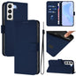 Skin Feel Solid Color Leather Phone Case with Lanyard, For Samsung Galaxy S22 5G, For Samsung Galaxy S21 FE 5G