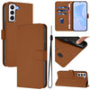 Skin Feel Solid Color Leather Phone Case with Lanyard, For Samsung Galaxy S21 5G, For Samsung Galaxy S21+ 5G
