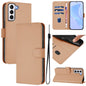 Skin Feel Solid Color Leather Phone Case with Lanyard, For Samsung Galaxy S21 5G, For Samsung Galaxy S21+ 5G