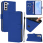 Skin Feel Solid Color Leather Phone Case with Lanyard, For Samsung Galaxy S21 5G, For Samsung Galaxy S21+ 5G