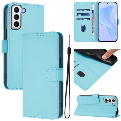 Skin Feel Solid Color Leather Phone Case with Lanyard, For Samsung Galaxy S21 5G, For Samsung Galaxy S21+ 5G