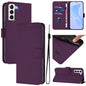 Skin Feel Solid Color Leather Phone Case with Lanyard, For Samsung Galaxy S21 5G, For Samsung Galaxy S21+ 5G