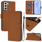 Skin Feel Solid Color Leather Phone Case with Lanyard, For Samsung Galaxy S21 5G, For Samsung Galaxy S21+ 5G