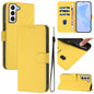 Skin Feel Solid Color Leather Phone Case with Lanyard, For Samsung Galaxy S21 5G, For Samsung Galaxy S21+ 5G