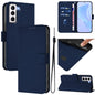 Skin Feel Solid Color Leather Phone Case with Lanyard, For Samsung Galaxy S21 5G, For Samsung Galaxy S21+ 5G