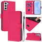 Skin Feel Solid Color Leather Phone Case with Lanyard, For Samsung Galaxy S21 5G, For Samsung Galaxy S21+ 5G