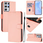 Skin Feel Solid Color Leather Phone Case with Lanyard, For Samsung Galaxy S21 Ultra 5G