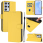 Skin Feel Solid Color Leather Phone Case with Lanyard, For Samsung Galaxy S21 Ultra 5G