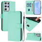 Skin Feel Solid Color Leather Phone Case with Lanyard, For Samsung Galaxy S21 Ultra 5G
