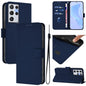 Skin Feel Solid Color Leather Phone Case with Lanyard, For Samsung Galaxy S21 Ultra 5G