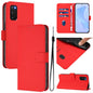 Skin Feel Solid Color Leather Phone Case with Lanyard, For Samsung Galaxy S23 5G, For Samsung Galaxy S20 FE 2022