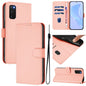 Skin Feel Solid Color Leather Phone Case with Lanyard, For Samsung Galaxy S23 5G, For Samsung Galaxy S20 FE 2022