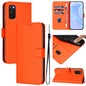 Skin Feel Solid Color Leather Phone Case with Lanyard, For Samsung Galaxy S23 5G, For Samsung Galaxy S20 FE 2022