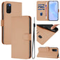 Skin Feel Solid Color Leather Phone Case with Lanyard, For Samsung Galaxy S23 5G, For Samsung Galaxy S20 FE 2022