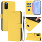 Skin Feel Solid Color Leather Phone Case with Lanyard, For Samsung Galaxy S23 5G, For Samsung Galaxy S20 FE 2022