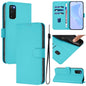 Skin Feel Solid Color Leather Phone Case with Lanyard, For Samsung Galaxy S23 5G, For Samsung Galaxy S20 FE 2022