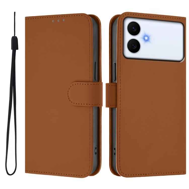 Skin Feel Solid Color Leather Phone Case with Lanyard, For Samsung Galaxy S26 Edge 5G, For Samsung Galaxy S26 Ultra 5G