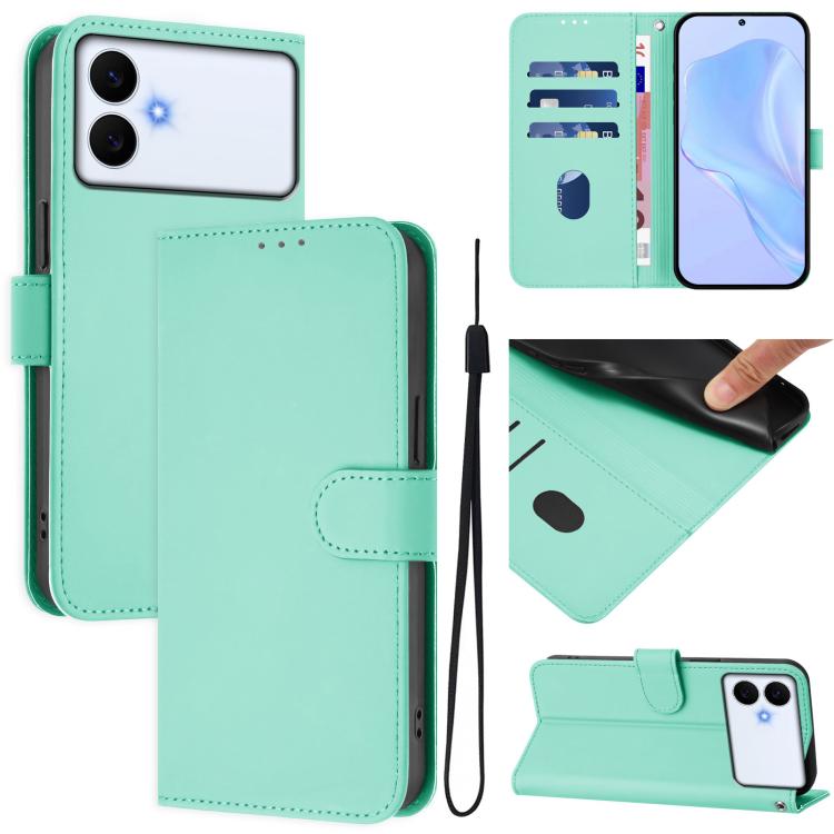 Skin Feel Solid Color Leather Phone Case with Lanyard, For Samsung Galaxy S26 Edge 5G, For Samsung Galaxy S26 Ultra 5G