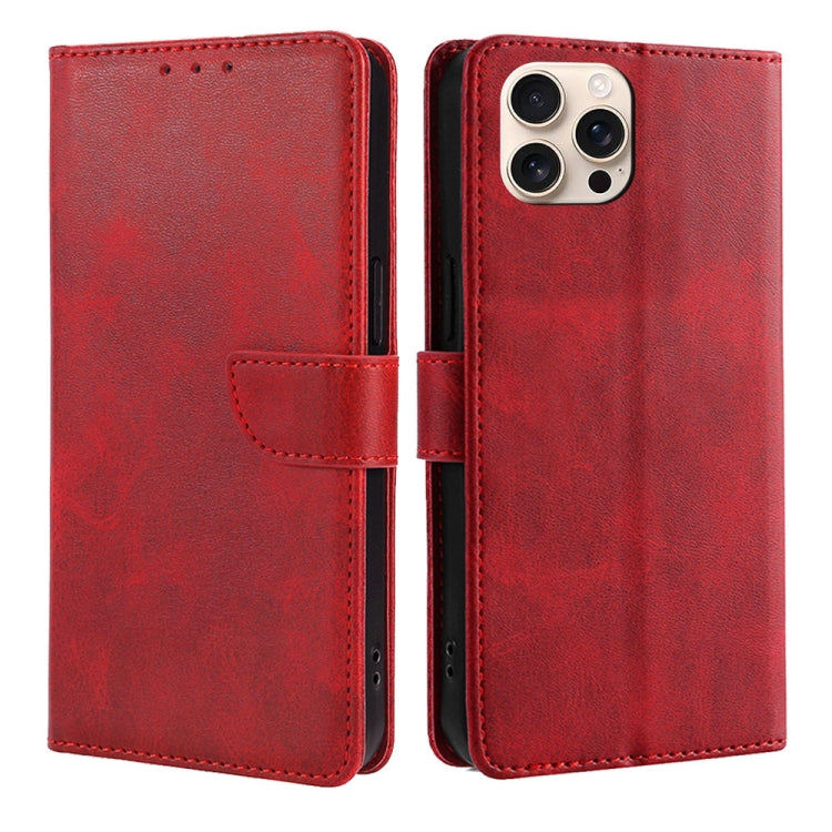 Calf Texture Buckle Flip Leather Phone Case