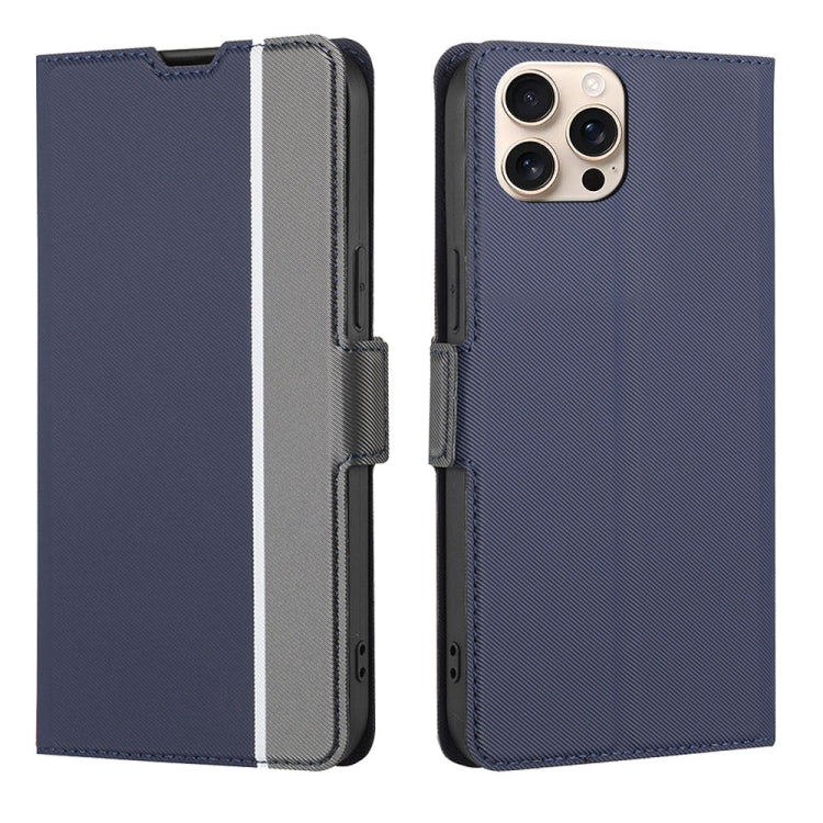 Twill Texture Side Button Leather Phone Case