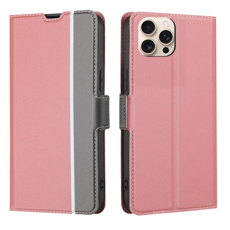 Twill Texture Side Button Leather Phone Case