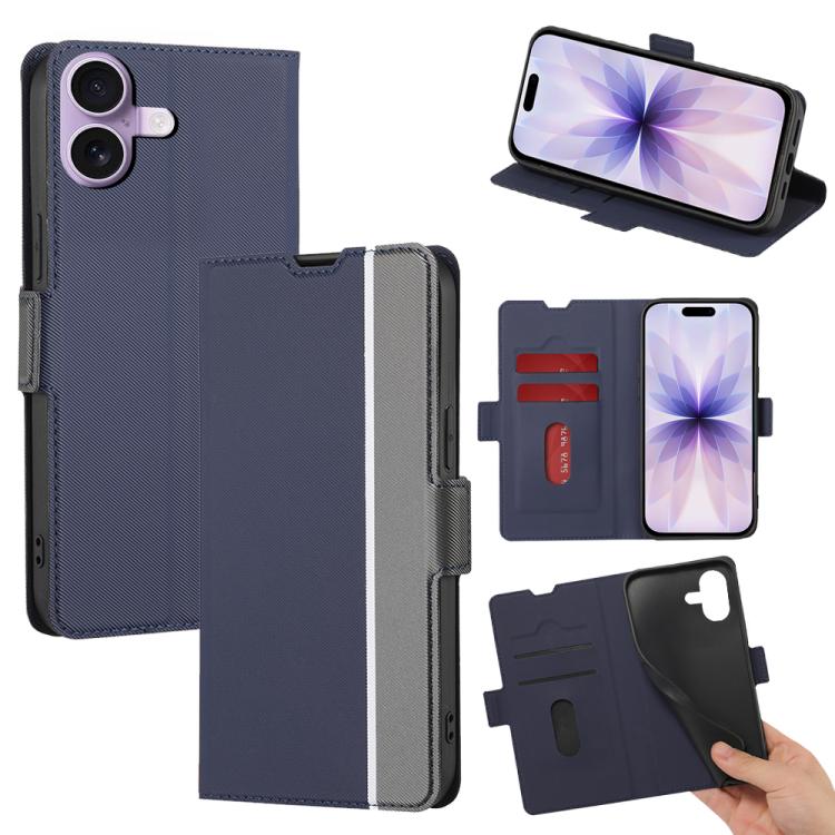 Twill Texture Side Button Leather Phone Case