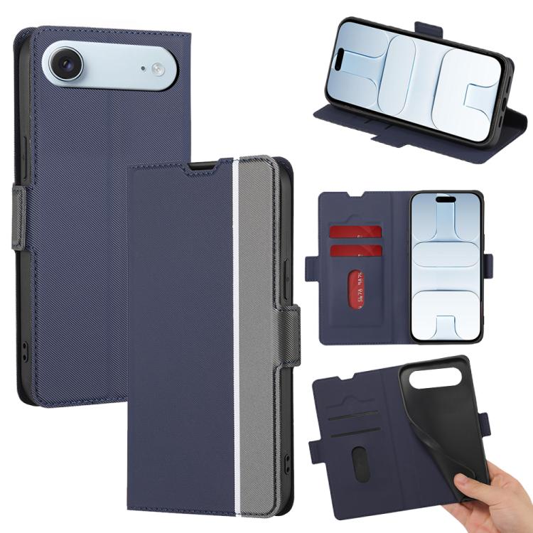 Twill Texture Side Button Leather Phone Case