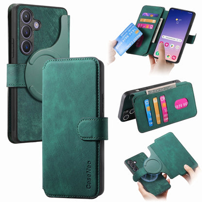 CaseNeo MagSafe RFID Anti-theft Retro Leather Phone Case, For Galaxy S25 Ultra 5G, For Galaxy S24 FE 5G, For Galaxy S24 Ultra 5G, For Galaxy S24+ 5G, For Galaxy S24 5G, For Galaxy S23 FE 5G, For Galaxy S23 Ultra 5G, For Galaxy S23+ 5G