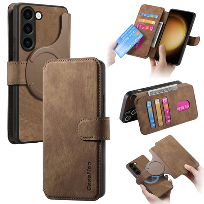 CaseNeo MagSafe RFID Anti-theft Retro Leather Phone Case, For Galaxy S25 Ultra 5G, For Galaxy S24 FE 5G, For Galaxy S24 Ultra 5G, For Galaxy S24+ 5G, For Galaxy S24 5G, For Galaxy S23 FE 5G, For Galaxy S23 Ultra 5G, For Galaxy S23+ 5G
