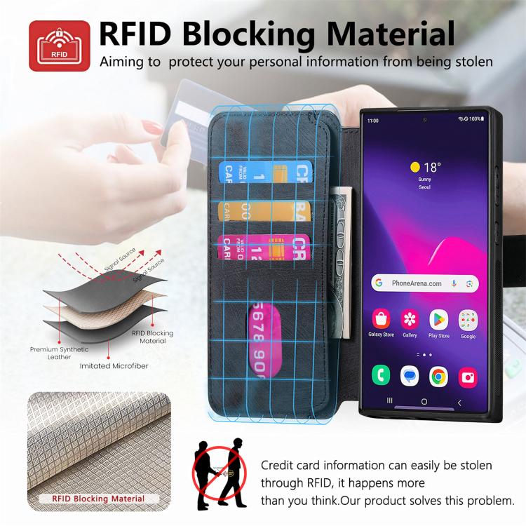 CaseNeo MagSafe RFID Anti-theft Retro Leather Phone Case, For Galaxy S25 Ultra 5G, For Galaxy S24 FE 5G, For Galaxy S24 Ultra 5G, For Galaxy S24+ 5G, For Galaxy S24 5G, For Galaxy S23 FE 5G, For Galaxy S23 Ultra 5G, For Galaxy S23+ 5G