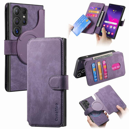CaseNeo MagSafe RFID Anti-theft Retro Leather Phone Case, For Galaxy S25 Ultra 5G, For Galaxy S24 FE 5G, For Galaxy S24 Ultra 5G, For Galaxy S24+ 5G, For Galaxy S24 5G, For Galaxy S23 FE 5G, For Galaxy S23 Ultra 5G, For Galaxy S23+ 5G