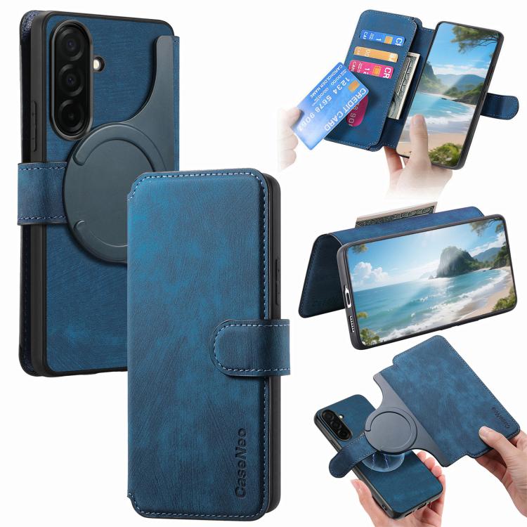 CaseNeo MagSafe RFID Anti-theft Retro Leather Phone Case, For Galaxy S26 FE 5G, For Galaxy S26+ 5G, For Galaxy S26 Ultra 5G, For Galaxy S26 5G, For Galaxy S25 FE 5G, For Galaxy S25 Edge 5G, For Galaxy S25 5G, For Galaxy S25+ 5G