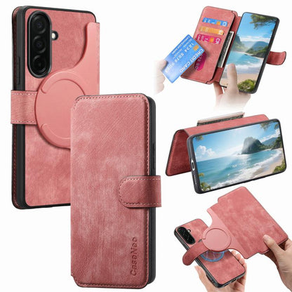 CaseNeo MagSafe RFID Anti-theft Retro Leather Phone Case, For Galaxy S26 FE 5G, For Galaxy S26+ 5G, For Galaxy S26 Ultra 5G, For Galaxy S26 5G, For Galaxy S25 FE 5G, For Galaxy S25 Edge 5G, For Galaxy S25 5G, For Galaxy S25+ 5G