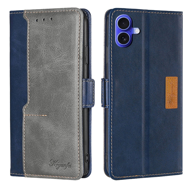 Contrast Color Side Buckle Leather Phone Case